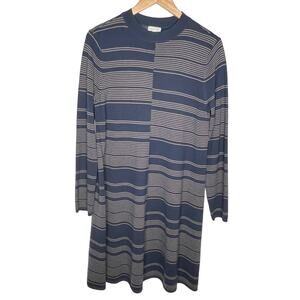 Garnet Hill Eco Merino Wool Trapeze Sweater Dress Size Medium